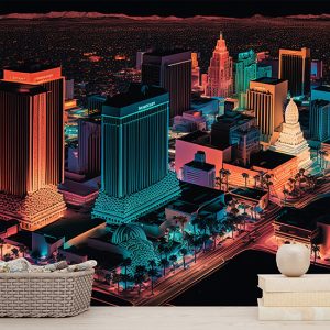 Las Vegas Harika Renkler Duvar Kağıtları YD-00542