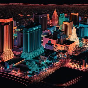 Las Vegas Harika Renkler Duvar Kağıtları YD-00542