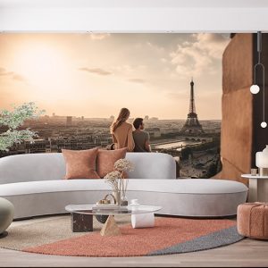 Eyfel Kulesi'ni İzleyen Bir Çift Duvar Kağıdı YD-00546