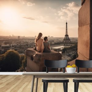 Eyfel Kulesi'ni İzleyen Bir Çift Duvar Kağıdı YD-00546