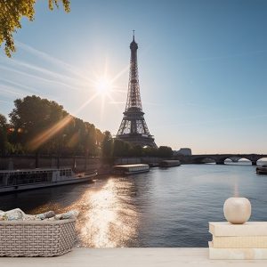 Eyfel Kulesi Harika Paris Manzarası Duvar Kağıdı YD-00547