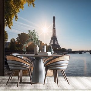 Eyfel Kulesi Harika Paris Manzarası Duvar Kağıdı YD-00547