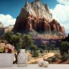 Zion Ulusal Parkı Manzara Duvar Kağıdı YD-00566