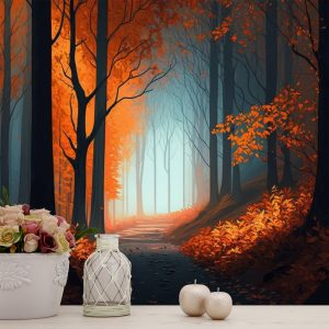 İllüstrasyon Orman Manzarası Duvar Kağıdı YD-00692