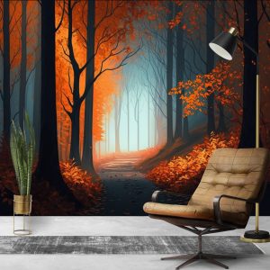 İllüstrasyon Orman Manzarası Duvar Kağıdı YD-00692