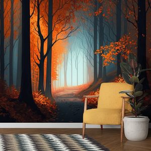 İllüstrasyon Orman Manzarası Duvar Kağıdı YD-00692