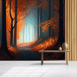 İllüstrasyon Orman Manzarası Duvar Kağıdı YD-00692