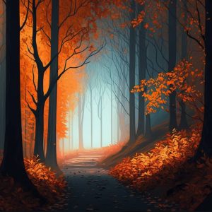 İllüstrasyon Orman Manzarası Duvar Kağıdı YD-00692