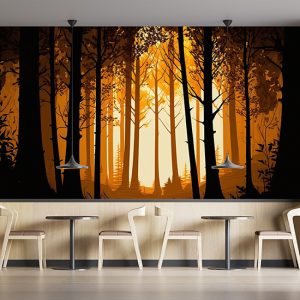 Sonbahar Mevsiminde Bir Orman Manzara Duvar Kağıdı YD-00695