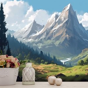 Eşsiz Dağ Manzarası Dekor Duvar Kağıdı YD-00725