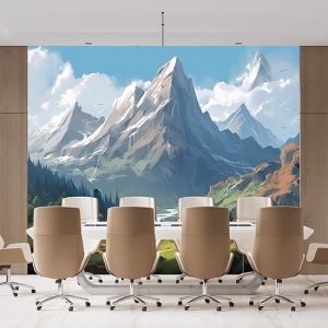 Eşsiz Dağ Manzarası Dekor Duvar Kağıdı YD-00725