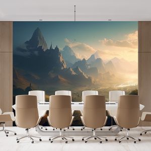 Dağlar, Nehirler ve Ağaçlar Manzara Duvar Kağıdı YD-00728