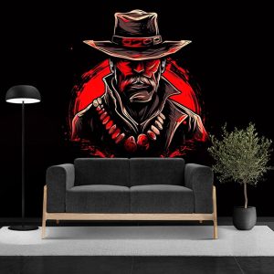 Kovboy İllüstrasyon Dekor Duvar Kağıdı YS-00617