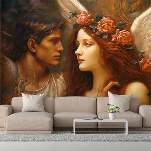 Hüzünlü Bir Çift Yağlı Boya Duvar Kağıdı YS-00721