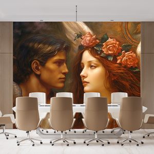 Hüzünlü Bir Çift Yağlı Boya Duvar Kağıdı YS-00721