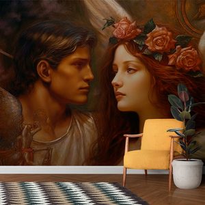 Hüzünlü Bir Çift Yağlı Boya Duvar Kağıdı YS-00721