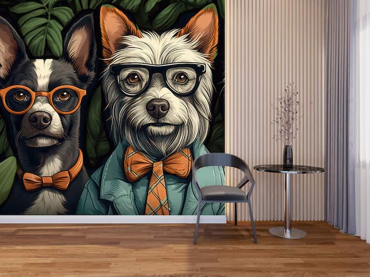 Havalı Gözlüklü Papyonlu Köpekler Duvar Kağıdı Modelleri ve Fiyatları Dekoros'da. Tüm Türkiye'ye Poster Duvar Kağıdı Gönderilir. Şimdi Alışverişe!
