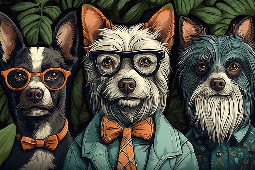Havalı Gözlüklü Papyonlu Köpekler Duvar Kağıdı Modelleri ve Fiyatları Dekoros'da. Tüm Türkiye'ye Poster Duvar Kağıdı Gönderilir. Şimdi Alışverişe!