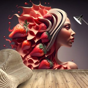 Lezzetli Çilekler Kadın Resmi Duvar Kağıtları Modelleri ve Fiyatları Dekoros'da. Tüm Türkiye'ye Poster Duvar Kağıdı Gönderilir.