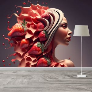 Lezzetli Çilekler Kadın Resmi Duvar Kağıtları Modelleri ve Fiyatları Dekoros'da. Tüm Türkiye'ye Poster Duvar Kağıdı Gönderilir.