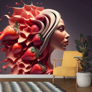 Lezzetli Çilekler Kadın Resmi Duvar Kağıtları Modelleri ve Fiyatları Dekoros'da. Tüm Türkiye'ye Poster Duvar Kağıdı Gönderilir.