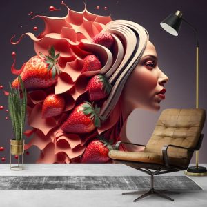 Lezzetli Çilekler Kadın Resmi Duvar Kağıtları Modelleri ve Fiyatları Dekoros'da. Tüm Türkiye'ye Poster Duvar Kağıdı Gönderilir.