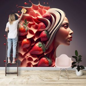Lezzetli Çilekler Kadın Resmi Duvar Kağıtları Modelleri ve Fiyatları Dekoros'da. Tüm Türkiye'ye Poster Duvar Kağıdı Gönderilir.