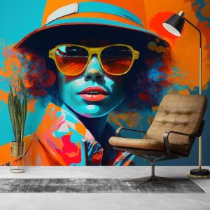 Mavi Kadın Turuncu Detaylar 3D Duvar Kağıtları Modelleri ve Fiyatları Dekoros'da. Tüm Türkiye'ye Poster Duvar Kağıtları Gönderilir.