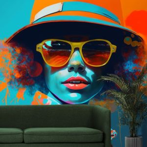 Mavi Kadın Turuncu Detaylar 3D Duvar Kağıtları Modelleri ve Fiyatları Dekoros'da. Tüm Türkiye'ye Poster Duvar Kağıtları Gönderilir.