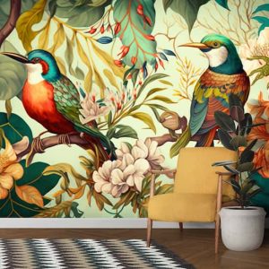 Renkli Çiçekler ve Kuşlar Canlı Renkler Duvar Kağıdı Modelleri ve Fiyatları Dekoros'da. Tüm Türkiye'ye Poster Duvar Kağıdı Gönderilir.