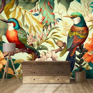 Renkli Çiçekler ve Kuşlar Canlı Renkler Duvar Kağıdı Modelleri ve Fiyatları Dekoros'da. Tüm Türkiye'ye Poster Duvar Kağıdı Gönderilir.