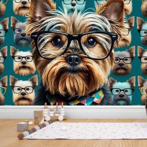 Sevimli Gözlüklü Hippi Köpek Desenli Duvar Kağıtları Modelleri ve Fiyatları Dekoros'da. Tüm Türkiye'ye Poster Duvar Kağıdı Gönderilir.