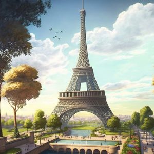 Paris Eyfel Kulesi Manzara Duvar Kağıtları YD-00742