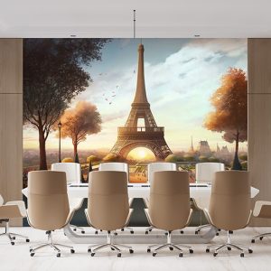 Eyfel Kulesi ve Gün Batımı Manzara Duvar Kağıdı YD-00743