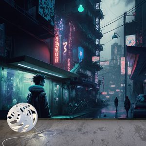 Tokyo'da Bir Sokak Manzarası Duvar Kağıdı YD-00746