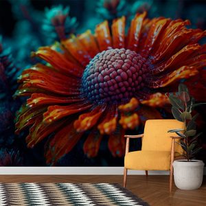 3D kasımpatı Çiçeği Duvar Kağıdı YF-02014