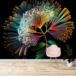 Protea Çiçeği 3D İllüstrasyon Duvar Kağıtları YF-02032
