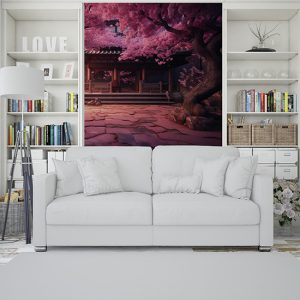 Sakura Ağacı ve Manzara Modern Dekor Duvar Kağıdı YF-02050