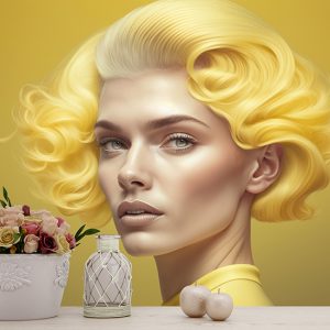 Fashion Sarı Saçlı Kadın Güzellik Merkezi Duvar Kağıdı YK-00576