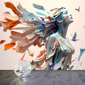 Fashion Kadın En İyi Modern Duvar Kağıtları YK-00594