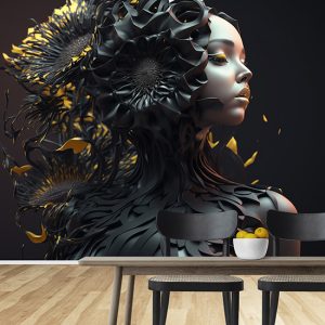 3B Kadın Güzellik Merkezi Sanatsal Duvar Kağıdı YK-00759