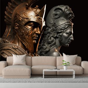 Savaş Zırhlarıyla Ares ve Afrodit Mitolojik Duvar Kağıdı YM-00285