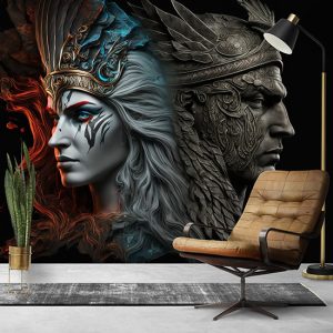 Tanrı Ares ve Tanrıça Afrodit Mitolojik Duvar Kağıdı YM-00286