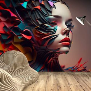 Kırmızı Ton Çizgiler Kadın Çizim Duvar Kağıtları Modelleri ve Fiyatları Dekoros'da. Tüm Türkiye'ye Poster Duvar Kağıdı Gönderilir.