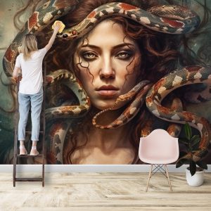 Kızıl Saçlı Medusa Sanatsal Resimli Duvar Kağıtları Modelleri ve Fiyatları Dekoros'da. Tüm Türkiye'ye Poster Duvar Kağıdı Gönderilir.