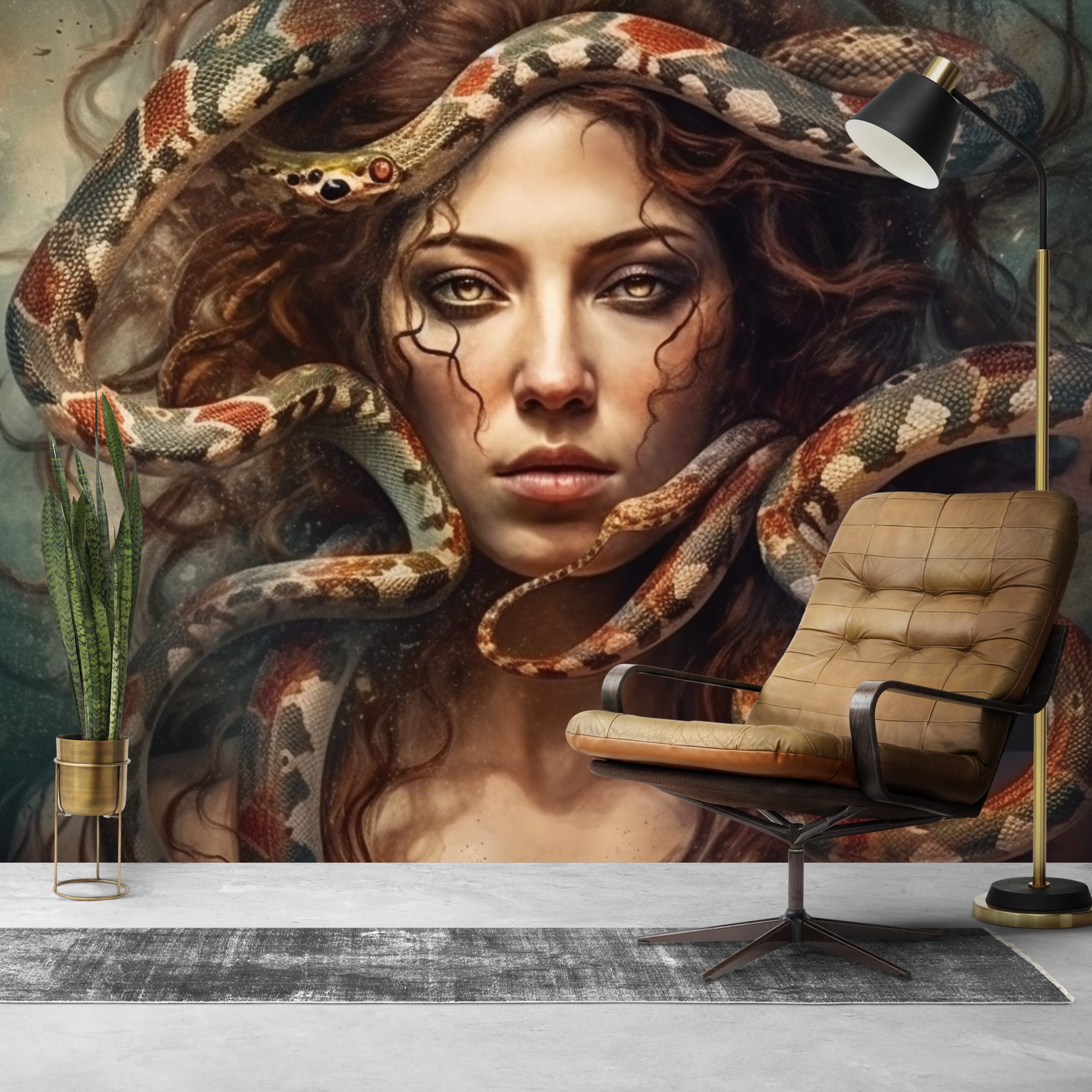 Kızıl Saçlı Medusa Sanatsal Resimli Duvar Kağıtları Modelleri ve Fiyatları Dekoros'da. Tüm Türkiye'ye Poster Duvar Kağıdı Gönderilir.