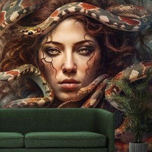 Kızıl Saçlı Medusa Sanatsal Resimli Duvar Kağıtları Modelleri ve Fiyatları Dekoros'da. Tüm Türkiye'ye Poster Duvar Kağıdı Gönderilir.