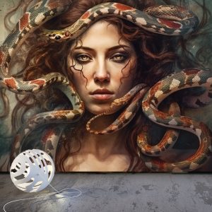 Kızıl Saçlı Medusa Sanatsal Resimli Duvar Kağıtları Modelleri ve Fiyatları Dekoros'da. Tüm Türkiye'ye Poster Duvar Kağıdı Gönderilir.