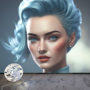 Mükemmel Makyajlı Mavi Saçlı Kadın Duvar Kağıtları Modelleri ve Fiyatları Dekoros'da. Tüm Türkiye'ye Poster Duvar Kağıdı Gönderilir.