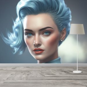 Mükemmel Makyajlı Mavi Saçlı Kadın Duvar Kağıtları Modelleri ve Fiyatları Dekoros'da. Tüm Türkiye'ye Poster Duvar Kağıdı Gönderilir.